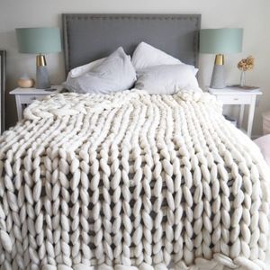 Handmade Chunky Wool Blanket